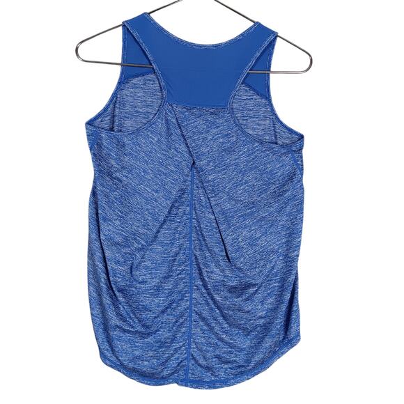 Sporty Yoga Top Size Small Blue Mesh Panels Sleeveless - Picture 5 of 7